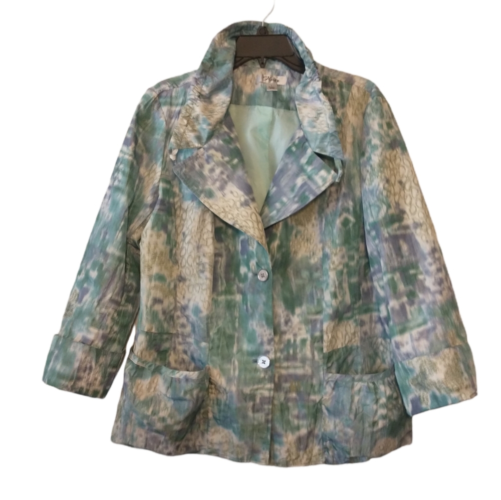 Flair Large Double Pocketed Front Button Blazer - image 1